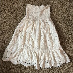 Strapless Eyelet American Eagle Mini Dress